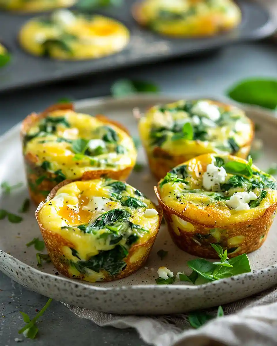 spinach feta egg muffins high protein
