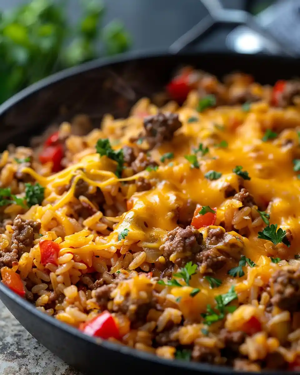 beef and rice skillet