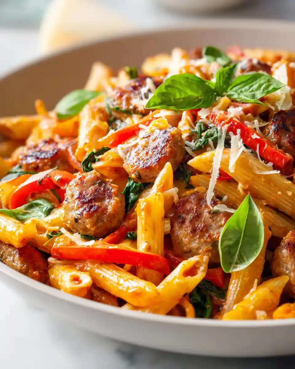 sausage pepper pasta skillet