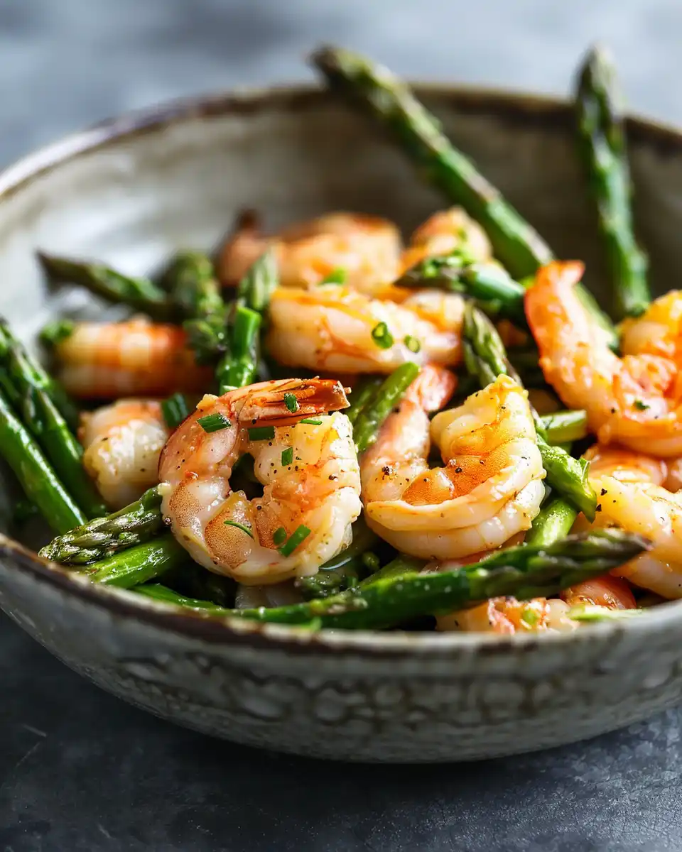 garlic shrimp with asparagus sheet pan