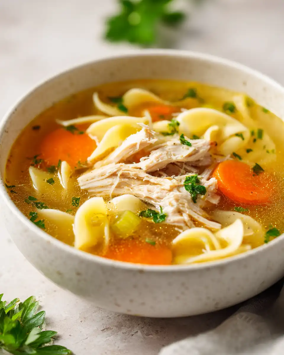 chicken soup in meal prep containers