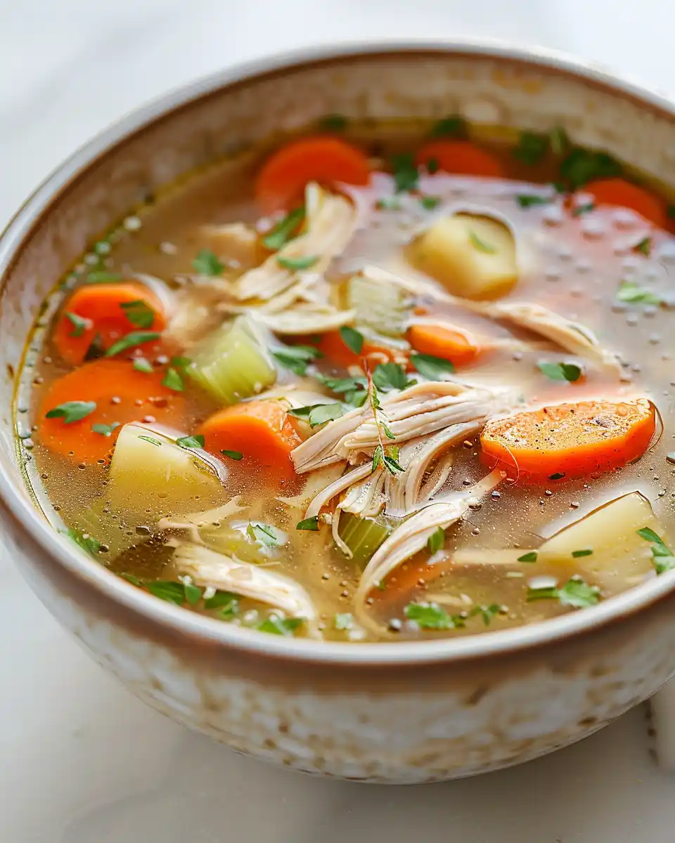 dairy free chicken soup with herbs