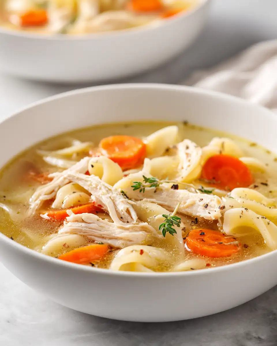 simple chicken soup bowl