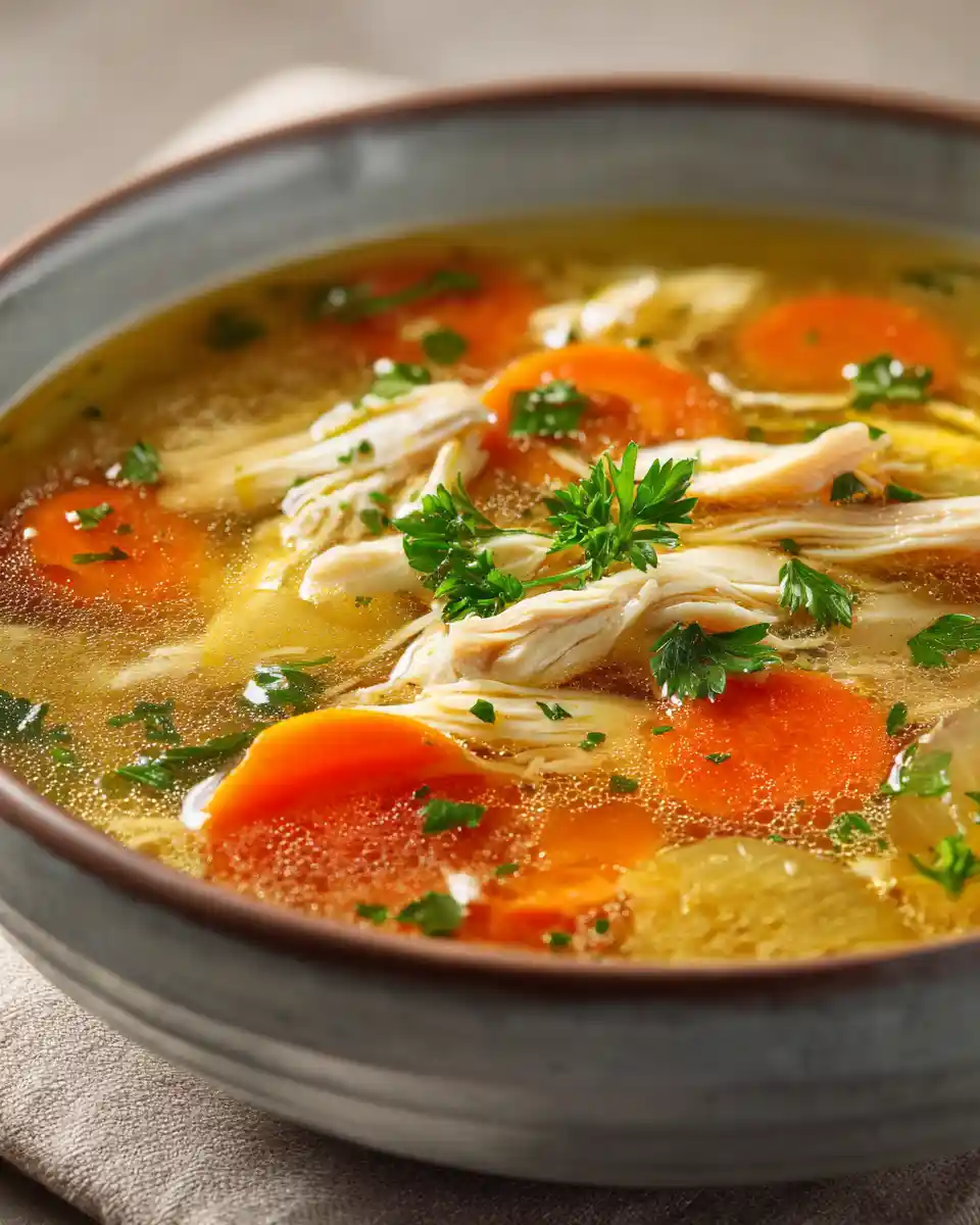 classic chicken soup bowl