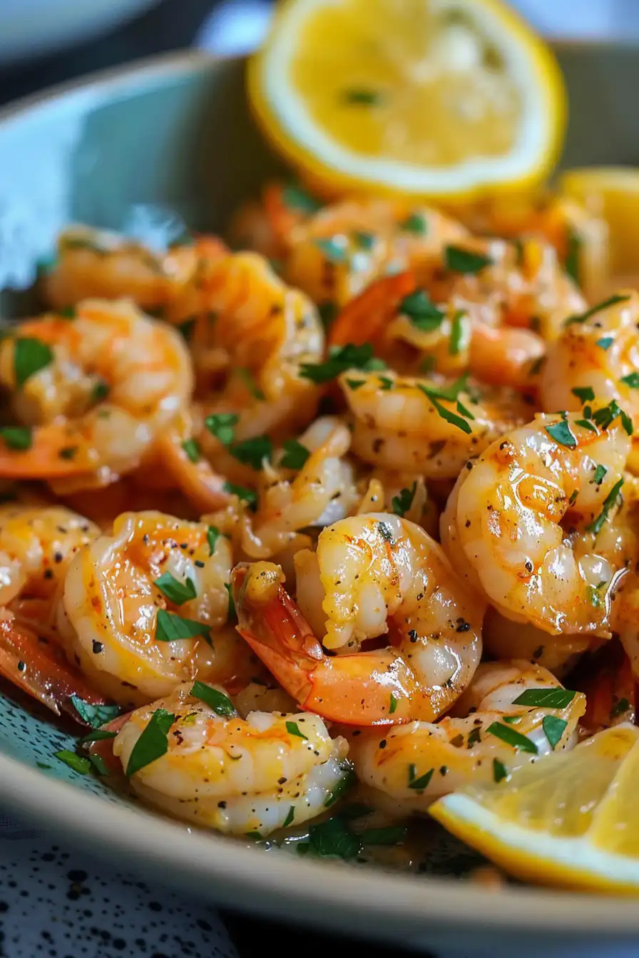 Garlic Butter Shrimp Recipe (Easy 15-Minute Dinner) 3 Garlic Butter Shrimp on a Plate