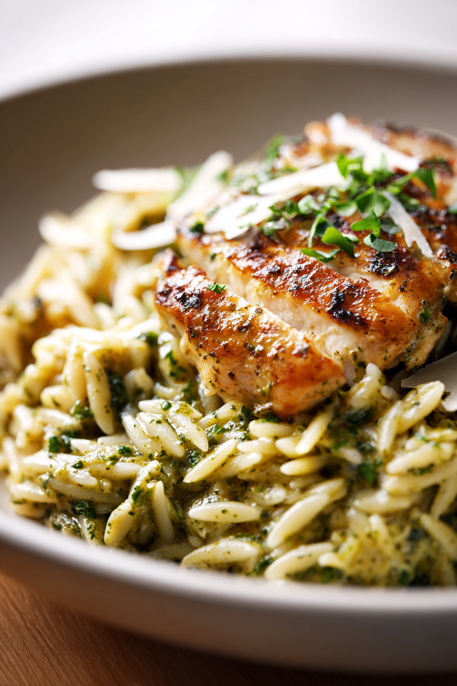 Creamy Chicken Pesto Orzo (Easy Dinner) 3 image 1776114471262