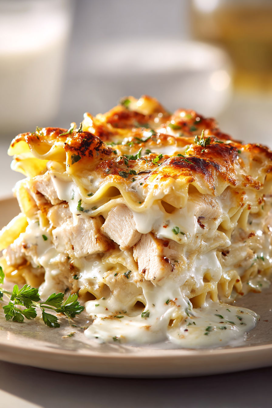 Creamy Garlic Chicken Lasagna Skillet (Easy Dinner) 3 image 1776203743928