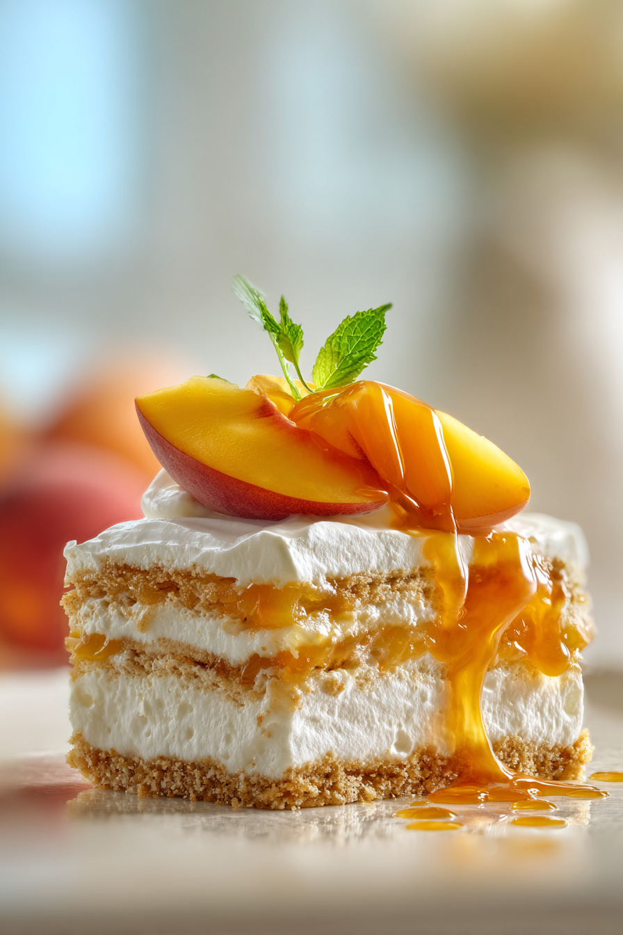 Peach Icebox Cake (No Bake Summer Dessert) 3 image 1776462218808