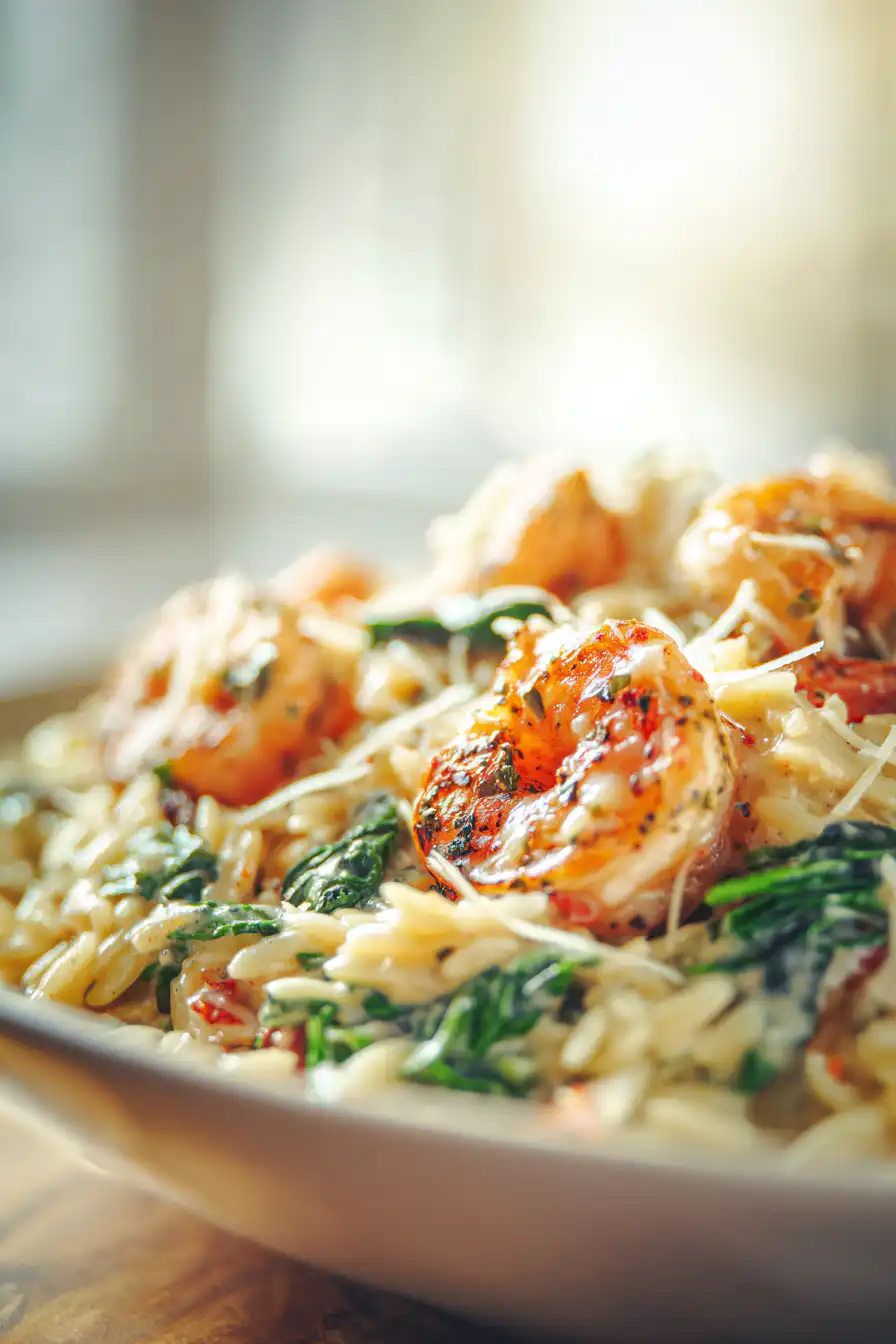 Creamy Tuscan Shrimp Orzo (One Pan Dinner) 3 image 1776723455742